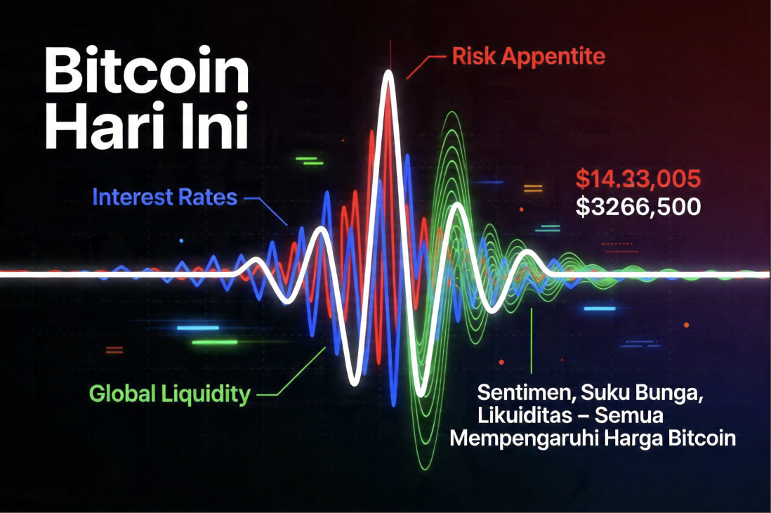 Bitcoin Hari Ini: Sentimen Risk Appetite, Suku Bunga, dan Likuiditas Global